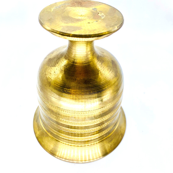 Antique Heavy Brass Etched Apothecary Jar/Mortar -No Pestle-HEAVY! - Picture 7 of 9